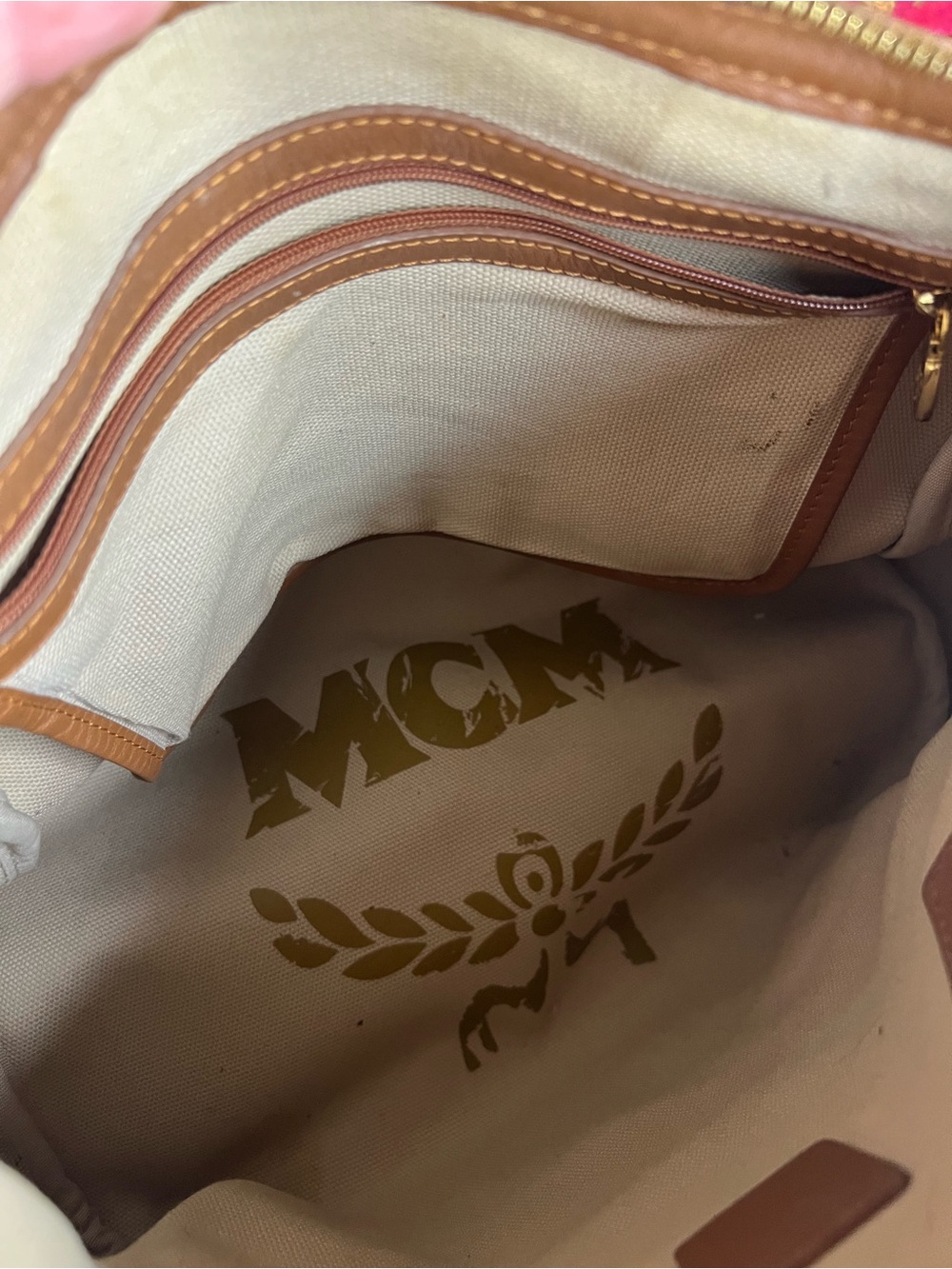 Vintage MCM Cognac Visetos Monogram Boston Satchel Bag - Picture 8 of 16